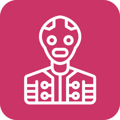 Vector Design Humanoid Robot Icon Style