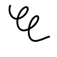 curl Hand drawn organic line doodle