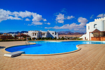 Swimming pool at hotel in Sharm el Sheikh, Egypt
