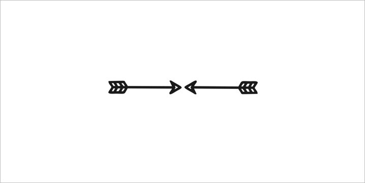 vector image of facing arrows