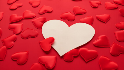 Heart shaped background for Valentine's Day evokes feelings of love and romance.