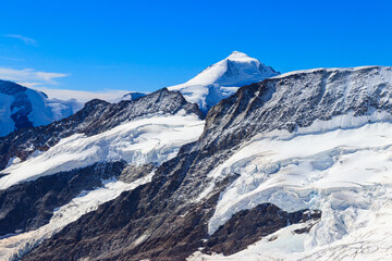 Fototapeta na wymiar View of the Jungfrau, Top of Europe, Bernese Oberland, Switzerland