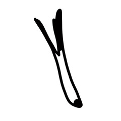 lemongrass spice Hand drawn organic line doodle