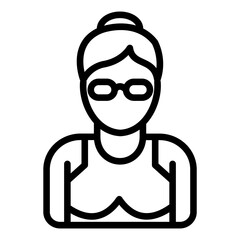 Swimmer Girl Icon Style