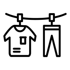 Hanging Clothes Icon Style