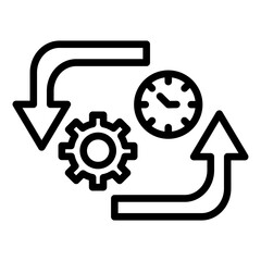 Time Management Icon Style