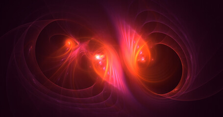 3D manual rendering abstract fractal light background