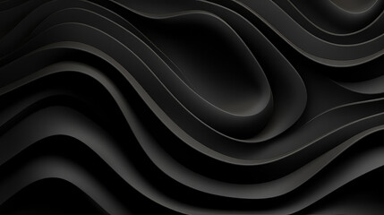 Black Matte Abstract Seamless Pattern - Digital illustration 