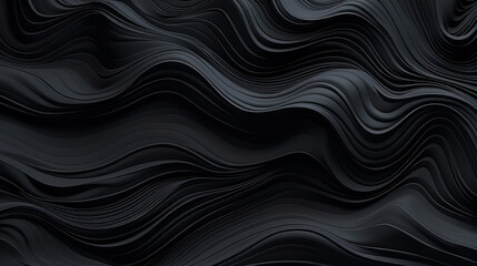 Black Matte Abstract Seamless Pattern - Digital illustration 