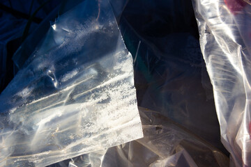 Plastic waste, plastic film, plastic waste dump, environmental pollution.