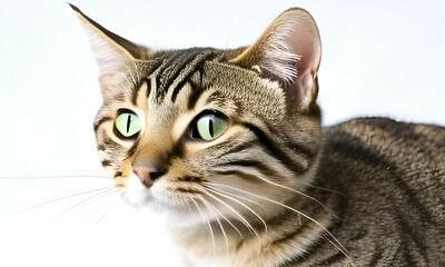 close up portrait of a cat