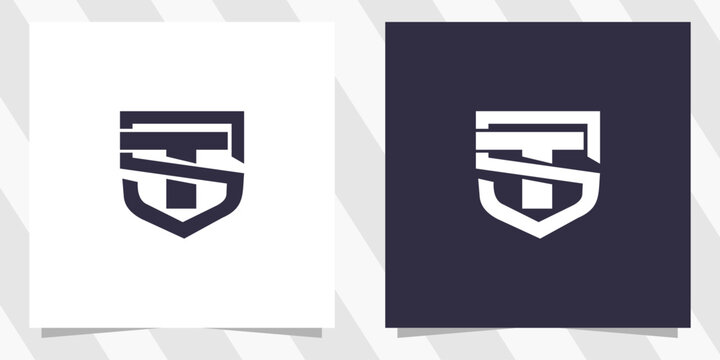 letter ts st logo design