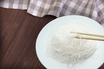 Chinese cellophane noodles or glass noodles, or Chinese vermicelli, bean threads, bean thread...