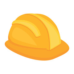 Vector image of a repair tool in cartoon style. Helmet. Construction and housework concept. A team of individual builders. Elements for your design.