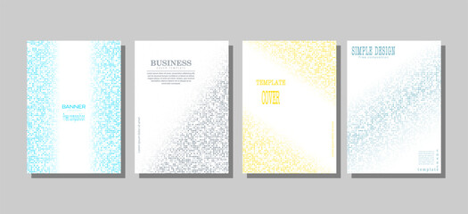 A set of color templates for the design of banners, posters and posters. Layout of the book cover, brochures, booklets and catalogs. An idea for creative design