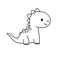 dinosaur coloring line
