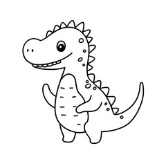 dinosaur coloring line