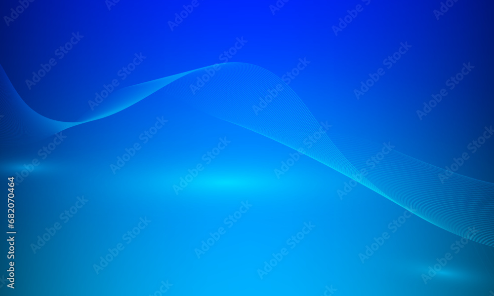 Poster blue abstract background with smooth lines vector illustration