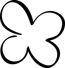flower doodle decoration outline