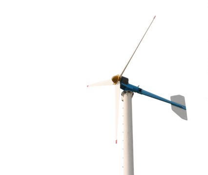 Wind Turbine on transparent background png file