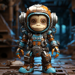 3d robot monkey