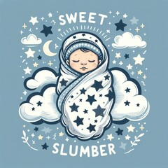 Dreamy Baby Sleep: Starry Blanket Serenity