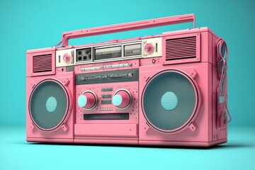 background blue recorder tape audio radio , blaster ghetto boombox retro Pink