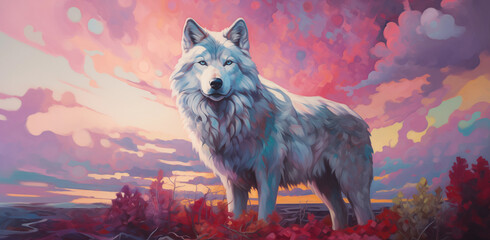 Wolf in twilight 