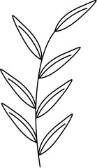 wild flower line art