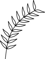 wild flower line art