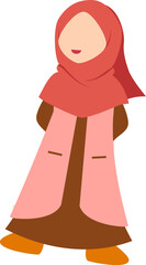 pose of beautiful woman with hijab shine