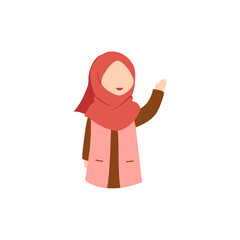 pose of beautiful woman with hijab attractive