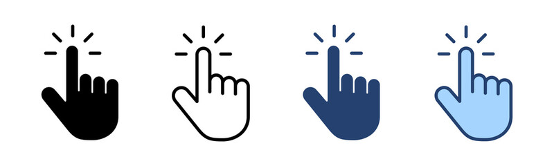 Hand cursor icon vector. cursor sign and symbol. hand cursor icon clik