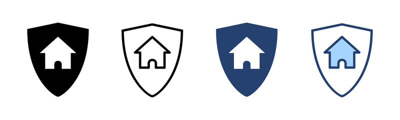 Fototapeta premium house insurance icon vector. house protection sign and symbol