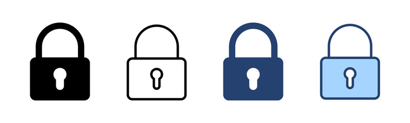 Lock icon vector. Padlock sign and symbol. Encryption icon. Security symbol
