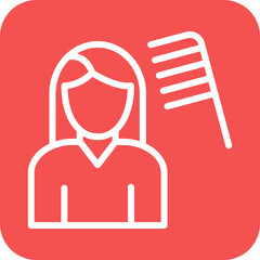 Hair Stylist Female Icon Style