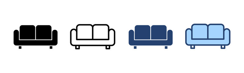 Sofa icon vector. sofa sign and symbol. furniture icon