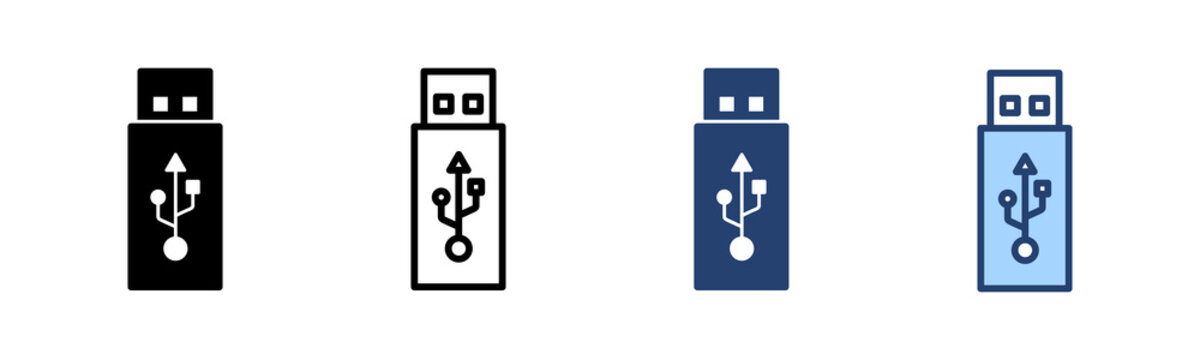 Usb icon vector. Flash disk sign and symbol. flash drive sign.