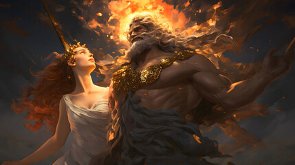 요정 칼리스토 아르테미스 하녀를 찾는 제우스