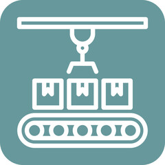 Conveyor Robot Icon Style