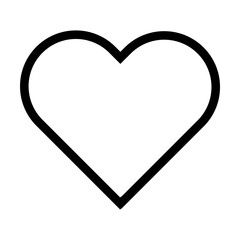 Heart flat style Icon Vector , Love Symbol Valentine's Day isolated on white background illustration