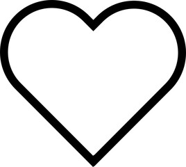 Heart flat style Icon, Love Symbol Valentine's Day isolated on white background illustration