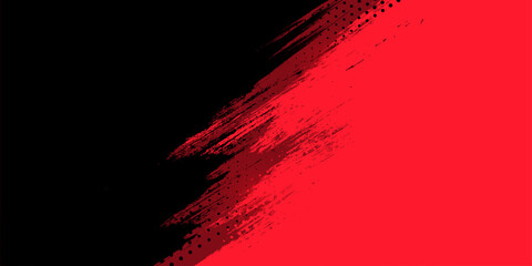 Red And Black Grunge Splatter Split Background.
