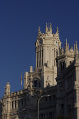 Classic architecture in the downtown of Madrid, Spain