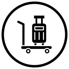 Luggage Vector Icon Design Illustration