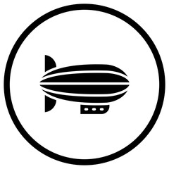 Blimp Vector Icon Design Illustration