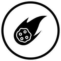 Obraz premium Comet Vector Icon Design Illustration
