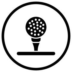 Golf ball Vector Icon Design Illustration