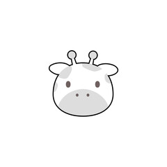 cute coloring book animal heads graphic