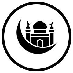 Halfmoon Vector Icon Design Illustration